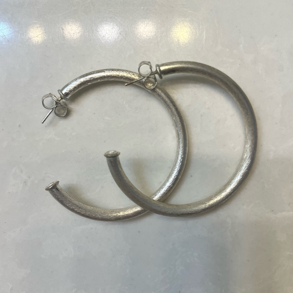Silver hoops